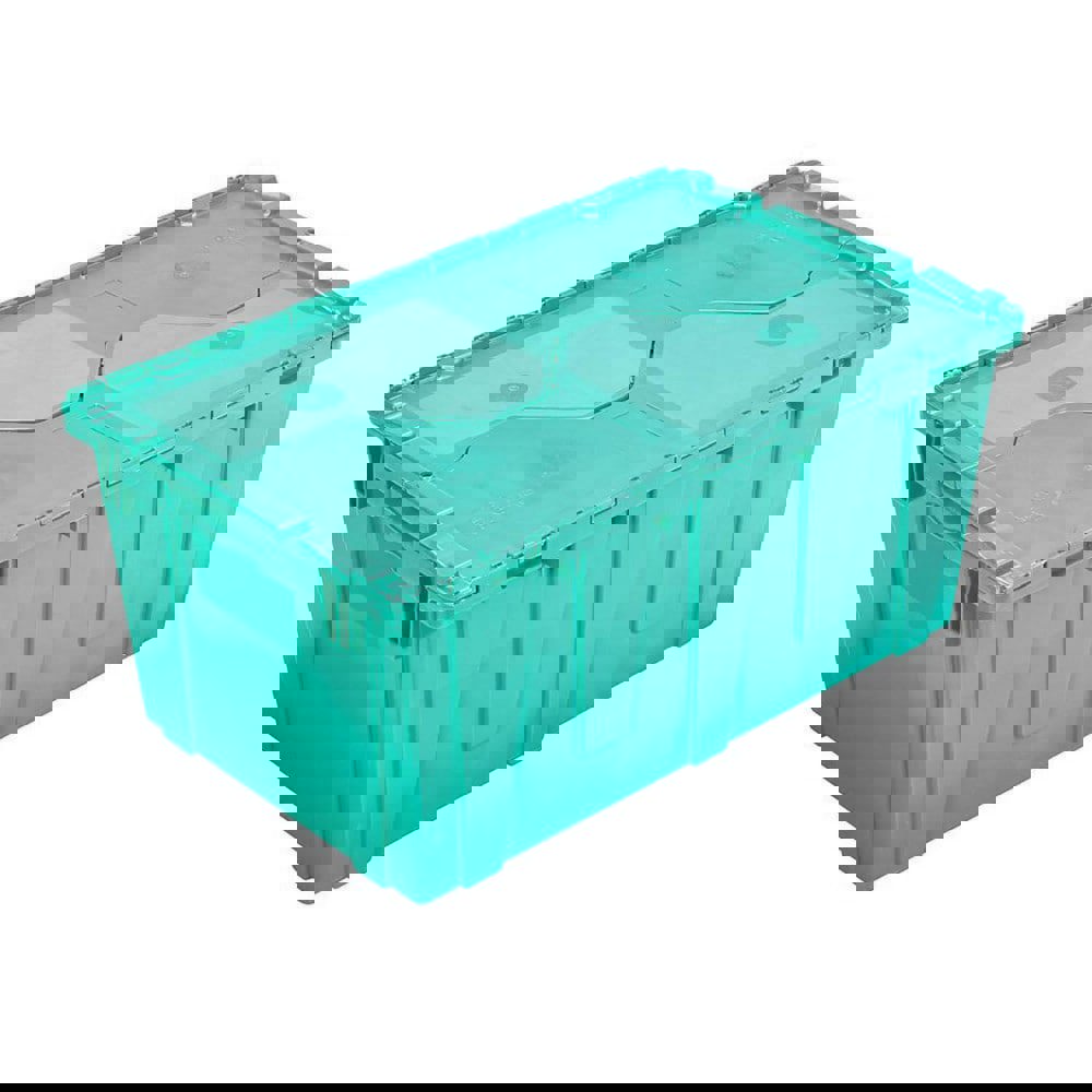 2.4 Cu Ft, 70 Lb Load Capacity Gray Polyethylene Attached-Lid Container