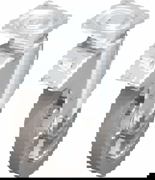 Swivel Top Plate Caster: Solid Rubber, 6-1/2