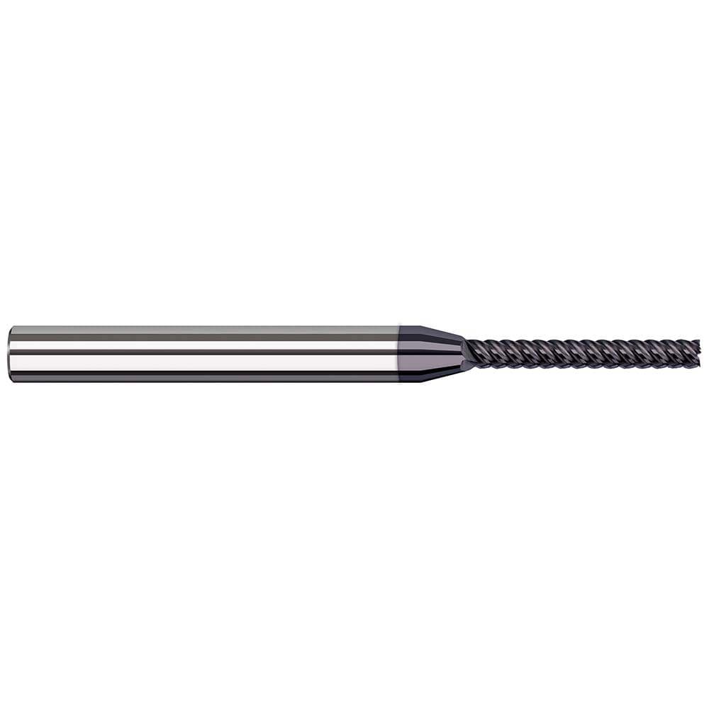 Square End Mill: 0.04'' Dia, 0.325'' LOC, 1/8'' Shank Dia, 2-1/2'' OAL, 6 Flutes, Solid Carbide