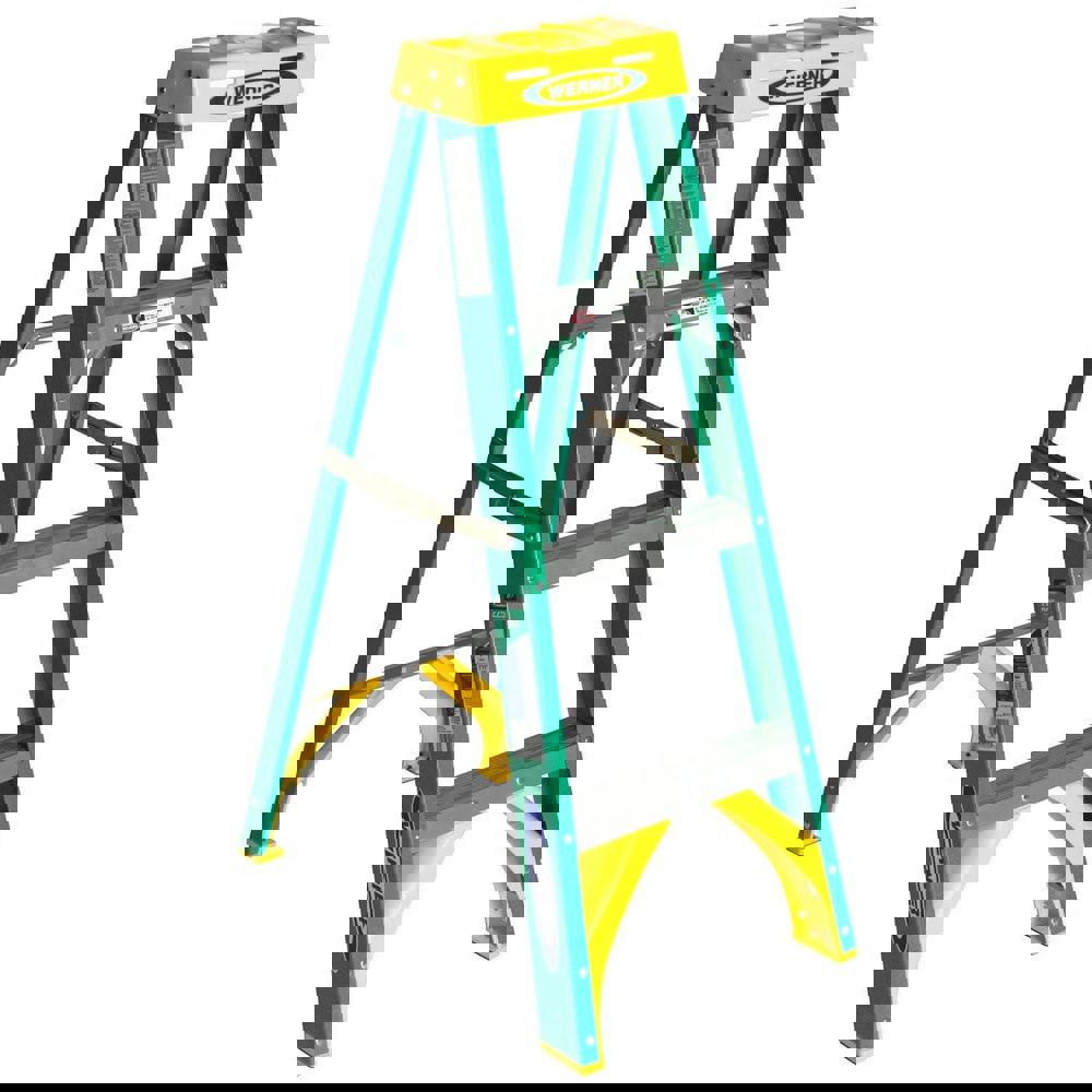 3-Step Fiberglass Step Ladder: Type II, 225 lb Capacity, 4' High