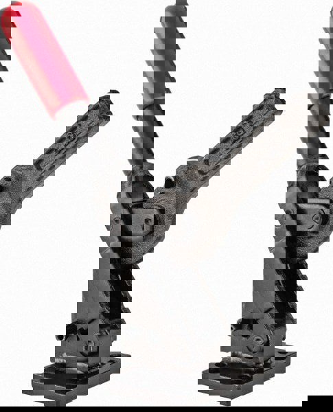 Manual Hold-Down Toggle Clamp: Vertical, 750.86 lb Capacity, Solid Bar, Flanged Base