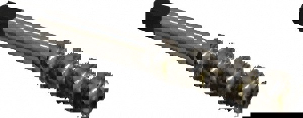 3/8-24 UNF, 3 Flute, Bottoming Chamfer, Bright Finish, High Speed Steel Spiral Flute STI Tap