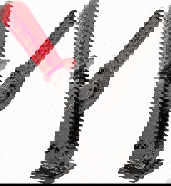 Manual Hold-Down Toggle Clamp: Vertical, 1,600.64 lb Capacity, Solid Bar, Flanged Base