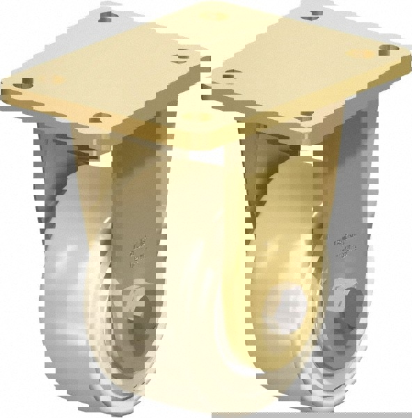 Rigid Top Plate Caster: Cast Nylon, 4