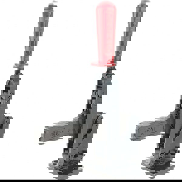 Manual Hold-Down Toggle Clamp: Vertical, 2,749.38 lb Capacity, Solid Bar, Flanged Base