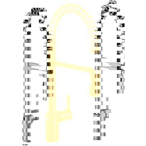 Single Handle Pull Down Touchless Kitchen Faucet in Brushed Gold