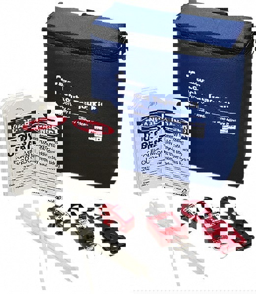 24 Piece Lockout Tagout Kit: 2 Padlock(s) Included