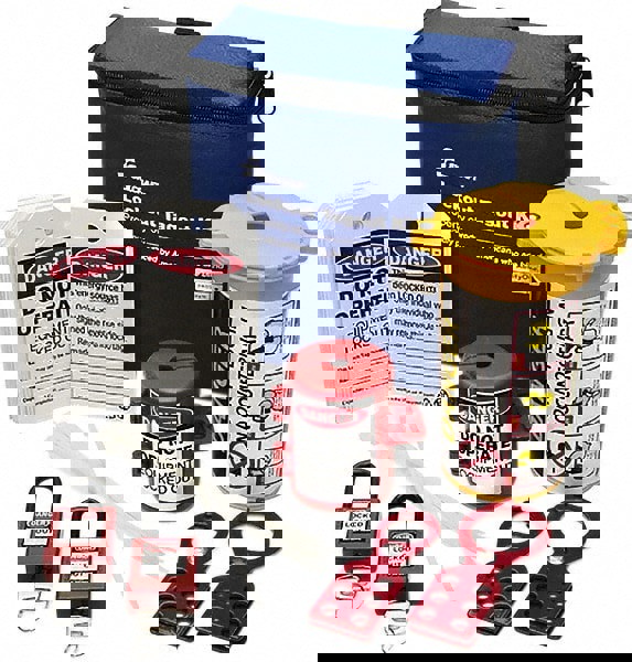 27 Piece Lockout Tagout Kit: 2 Padlock(s) Included