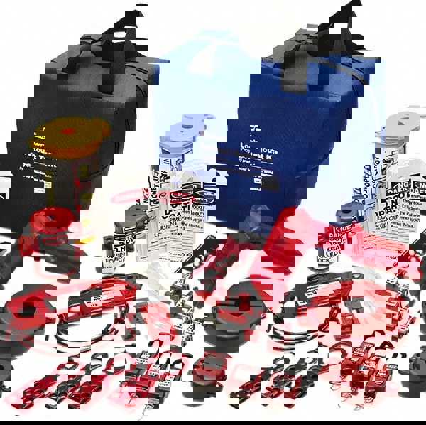 39 Piece Electrical & Valve Lockout Kit: 3 Padlock(s) Included