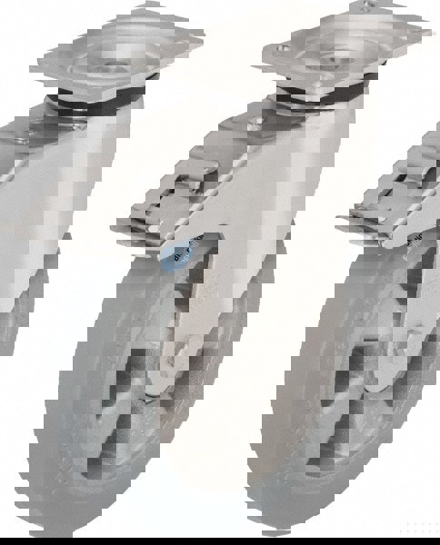 Swivel Top Plate Caster: Solid Rubber, 5