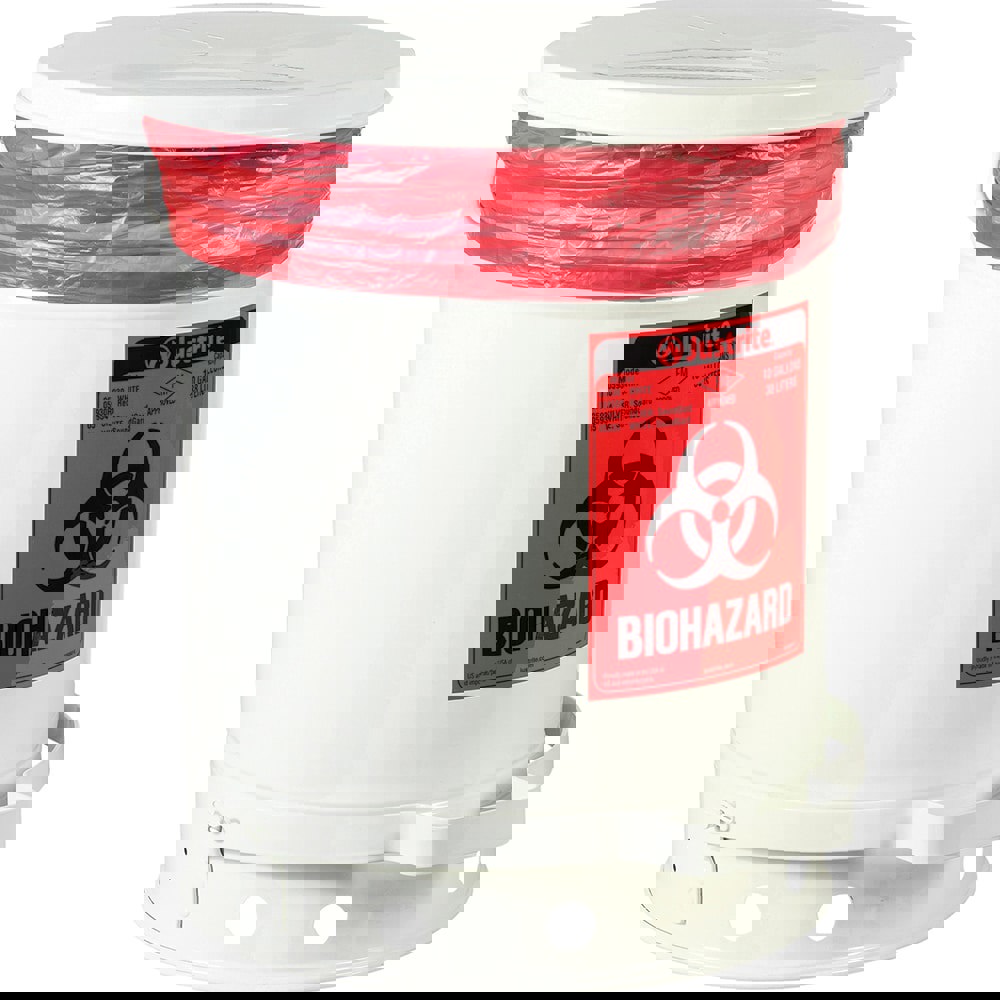 Oily Waste Cans & Receptacles; Capacity: 10.000 ; Material: Steel ; Color: White ; Opening Style: Foot Operated ; Overall Height: 18.25in ; Overall Diameter: 13.938in