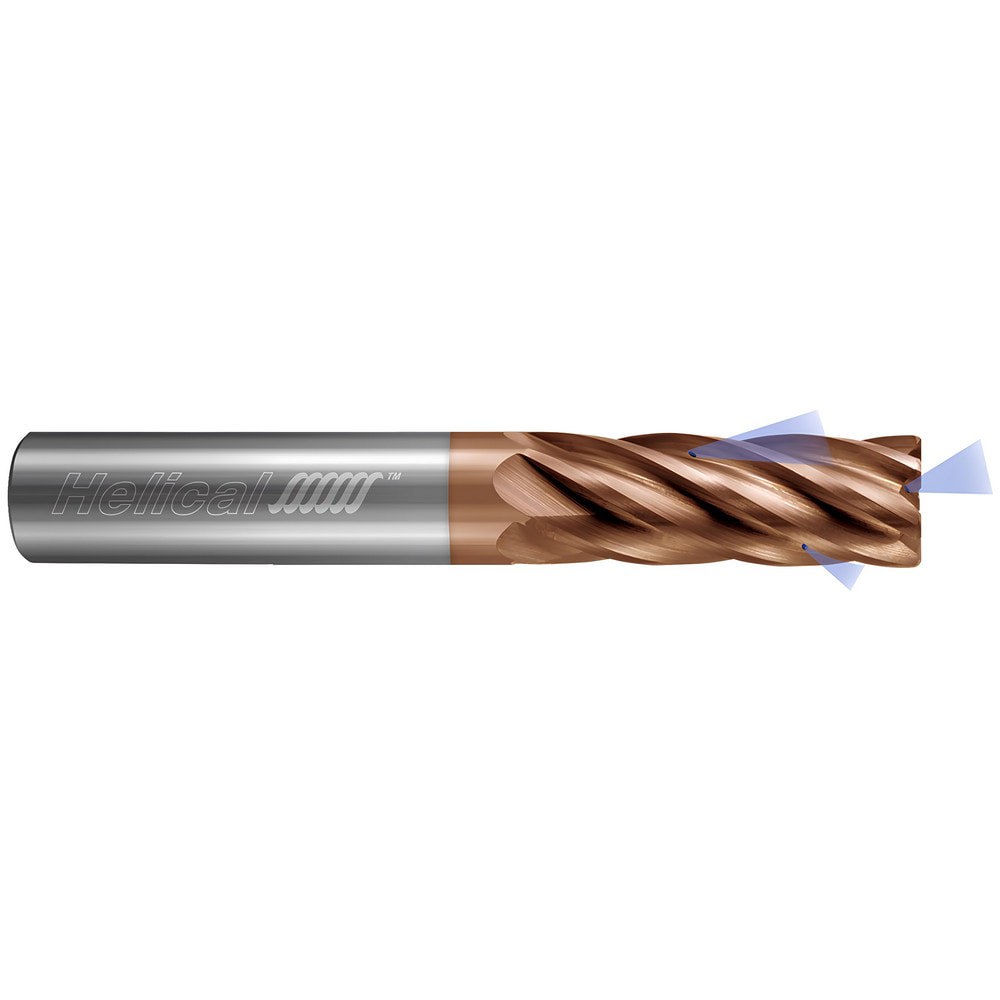 Corner Radius End Mill: 8 mm Dia, 12 mm LOC, 0.5 mm Radius, 3 Flutes, Solid Carbide