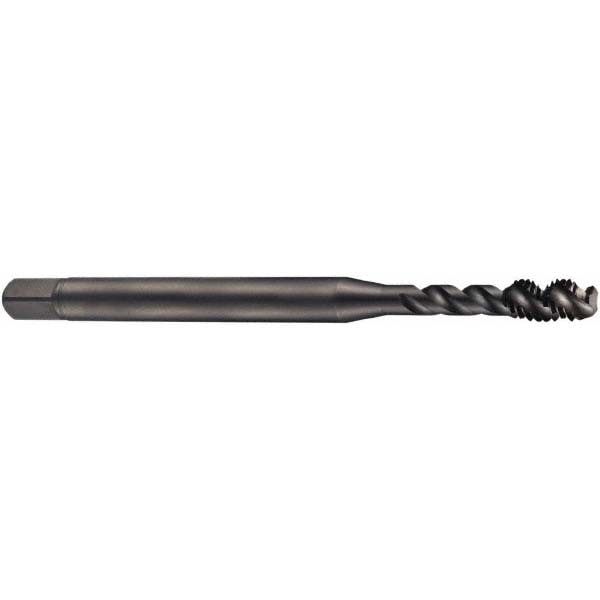 Spiral Flute Tap: M6 x 1.00, Metric Coarse, 3 Flute, Bottoming, 6H Class of Fit, Cobalt, Oxide Finish