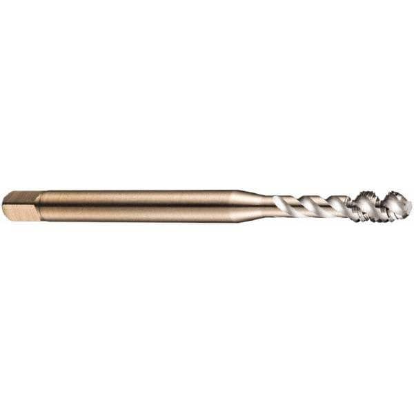 Spiral Flute Tap: 1/2-13, UNC, 3 Flute, Bottoming, 2B Class of Fit, Cobalt, Bright/Uncoated