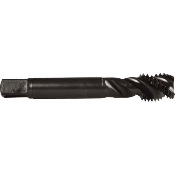 Spiral Flute Tap: M10x1.50 Metric Coarse, 3 Flutes, Modified Bottoming, 6H Class of Fit, Powdered Metal, Oxide Coated