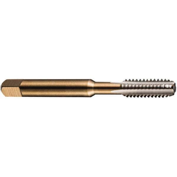 Straight Flute Tap: 1/4-28 UNF, 4 Flute, Bottoming Chamfer, 2B/3B Class of Fit, HSS, Bright/Uncoated Finish
