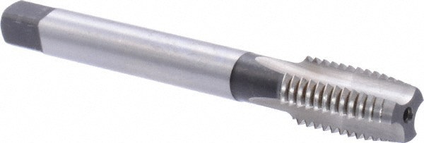 Straight Flute Tap: M12x1.75 Metric Coarse, 3 Flute, Plug Chamfer, 6H Class of Fit, HSS, Bright/Uncoated Finish
