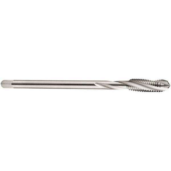 Spiral Flute Tap: M4x0.70, Metric Coarse, 3 Flute, Modified Bottoming Chamfer, 6H Class of Fit, Powdered Metal, Oxide Finish