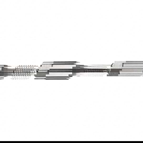 Tap Set: 1/4-19 BSPP, 4 Flute, Plug & Taper, High Speed Steel, Bright Finish