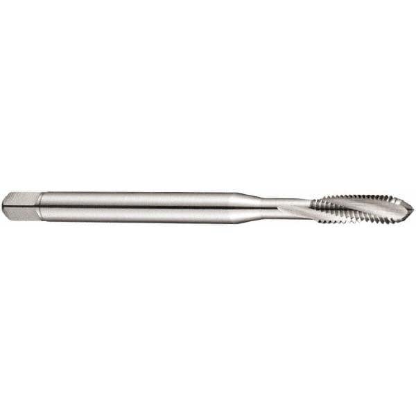Spiral Flute Tap: M4x0.70, Metric Coarse, 3 Flute, Modified Bottoming Chamfer, 6H Class of Fit, Powdered Metal, Oxide Finish