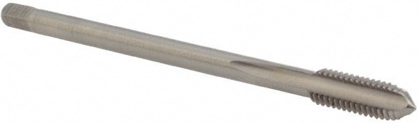 Straight Flute Tap: M6x1 Metric Coarse, 3 Flute, Bottoming Chamfer, 6H Class of Fit, Cobalt, Bright/Uncoated Finish