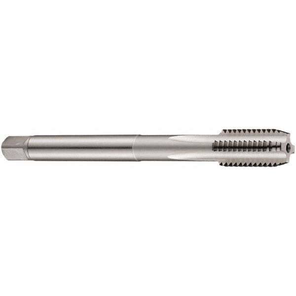 Straight Flute Tap: M22x2.5 Metric Coarse, 4 Flute, Bottoming Chamfer, 6H Class of Fit, Cobalt, Bright/Uncoated Finish