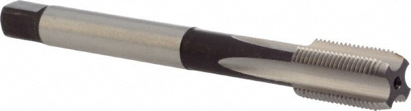 Straight Flute Tap: M12x1 Metric Fine, 4 Flute, Bottoming Chamfer, 6H Class of Fit, Cobalt, Bright/Uncoated Finish