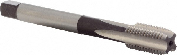Straight Flute Tap: M12x1.5 Metric Fine, 4 Flute, Bottoming Chamfer, 6H Class of Fit, Cobalt, Bright/Uncoated Finish
