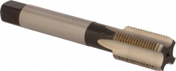 Straight Flute Tap: 3/4-16 UNF, 4 Flute, Bottoming Chamfer, 2B Class of Fit, HSS, Bright/Uncoated Finish