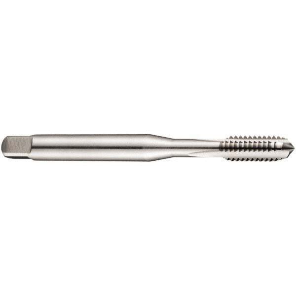 Straight Flute Tap: #4-40 UNC, 3 Flute, Bottoming Chamfer, 2B Class of Fit, Cobalt, Bright/Uncoated Finish