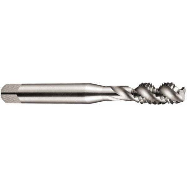Spiral Flute Tap: BA8x0.43 BA, 3 Flutes, Bottoming, High Speed Steel, Oxide Coated