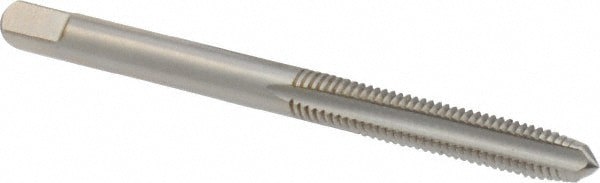 Straight Flute Tap: M4x0.7 Metric Coarse, 3 Flute, Plug Chamfer, 6H Class of Fit, HSS, Bright/Uncoated Finish