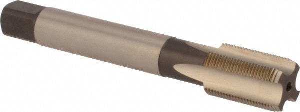 Straight Flute Tap: M16x1 Metric Fine, 4 Flute, Bottoming Chamfer, 6H Class of Fit, HSS, Bright/Uncoated Finish