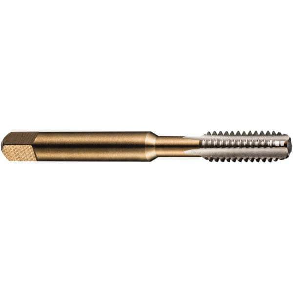 Straight Flute Tap: #4-40 UNC, 3 Flute, Plug Chamfer, 2B Class of Fit, HSS, Bright/Uncoated Finish