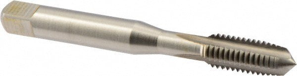 Straight Flute Tap: M8x1.25 Metric Coarse, 3 Flute, Plug Chamfer, 6H Class of Fit, HSS, Bright/Uncoated Finish