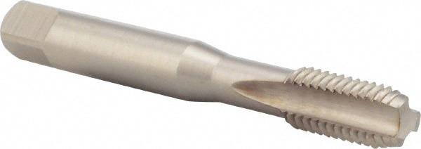Straight Flute Tap: M10x1.5 Metric Coarse, 3 Flute, Bottoming Chamfer, 6H Class of Fit, HSS, Bright/Uncoated Finish