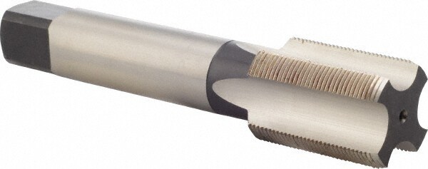 Straight Flute Tap: M35x1.5 Metric Fine, 4 Flute, Bottoming Chamfer, 6H Class of Fit, HSS, Bright/Uncoated Finish
