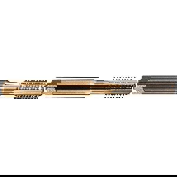 Straight Flute Tap: #12-24 UNC, 3 Flute, Plug Chamfer, 2B Class of Fit, High-Speed Steel, Bright/Uncoated Finish