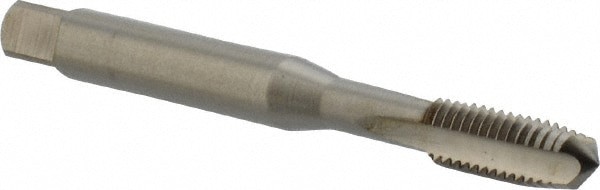 Straight Flute Tap: M6x1 Metric Coarse, 3 Flute, Plug Chamfer, 6H Class of Fit, HSS, Bright/Uncoated Finish