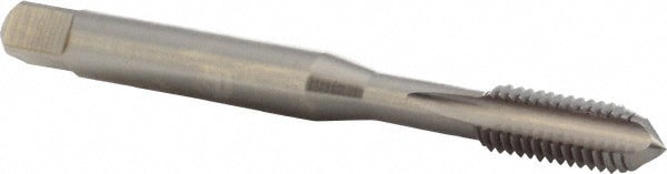 Straight Flute Tap: M6x1 Metric Coarse, 3 Flute, Bottoming Chamfer, 6H Class of Fit, HSS, Bright/Uncoated Finish