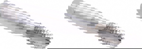 Straight Flute Tap: 3/8-16 UNC, 3 Flute, Taper Chamfer, 2B Class of Fit, HSS, Bright/Uncoated Finish