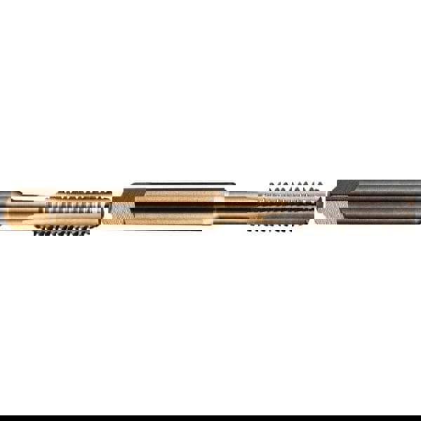 Straight Flute Tap: M16x1.5 Metric Fine, 4 Flute, Plug Chamfer, 6H Class of Fit, High-Speed Steel, Bright/Uncoated Finish