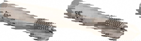 Straight Flute Tap: M10x1 Metric Fine, 3 Flute, Plug Chamfer, 6H Class of Fit, HSS, Bright/Uncoated Finish