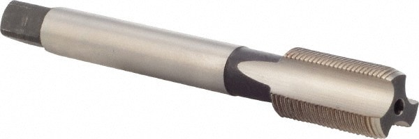 Straight Flute Tap: 1/2-28 UN, 3 Flute, Bottoming Chamfer, 2B Class of Fit, HSS, Bright/Uncoated Finish