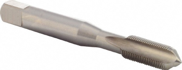 Straight Flute Tap: 3/8-32 UN, 3 Flute, Bottoming Chamfer, 2B Class of Fit, HSS, Bright/Uncoated Finish