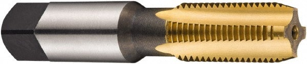 Standard Pipe Tap: 1/4-18, NPSF, 4 Flutes, High Speed Steel, TiN Finish