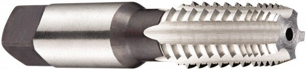 1/4-18 NPT, 5 Flutes, Bright Finish, High Speed Steel, Interrupted Thread Pipe Tap