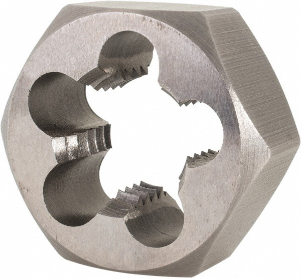Hex Rethreading Die: M20x2.5, 18 mm Thick, Right Hand, 41.00 mm Hex, High-Speed Steel
