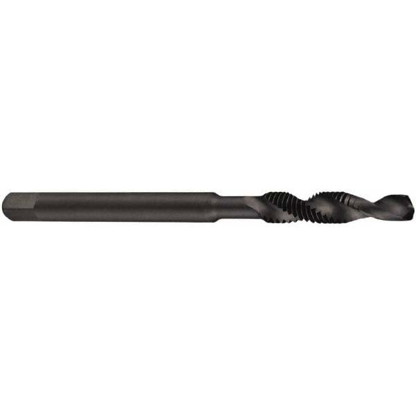 Combination Drill Tap: 6H, 2 Flutes, High Speed Steel