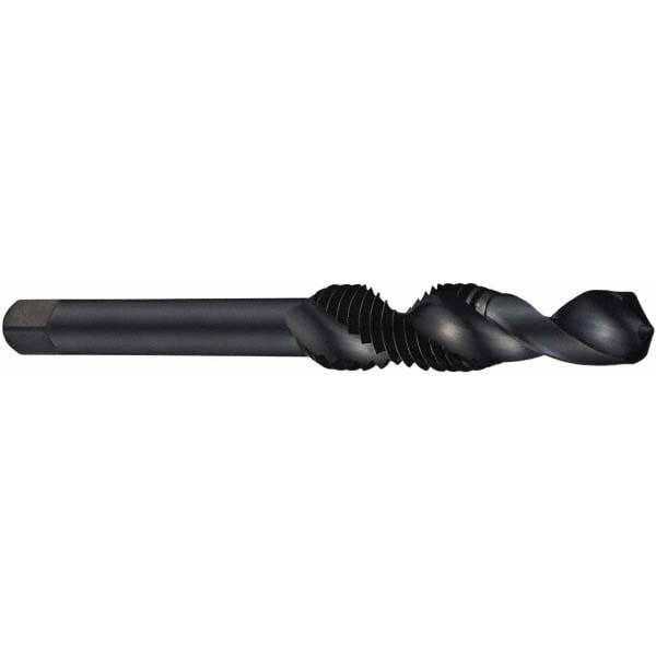 Combination Drill Tap: #12-24, 2B, 2 Flutes, High Speed Steel